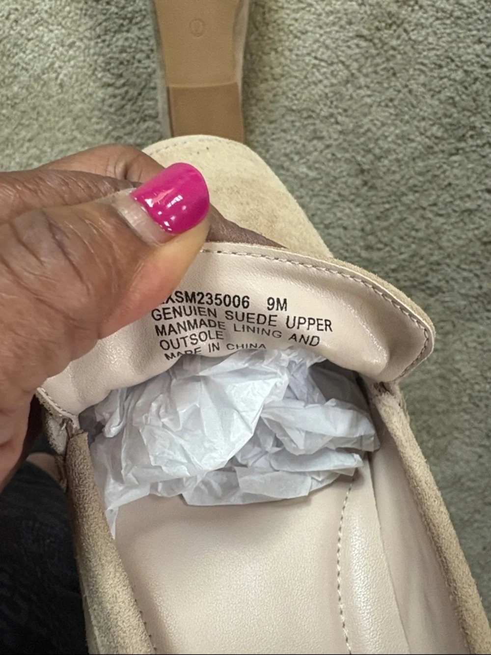 Joie Light Beige Suede Braided Loafers